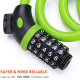 Famistar 4 Feet 5 Digit Resettable Combination Coiling Bike Chain Lock