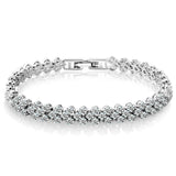 Fashion Women Silver Crystal Diamond Bracelet