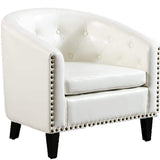 Faux Leather Club Chair Bucket Chair Upholstered Tub Chair