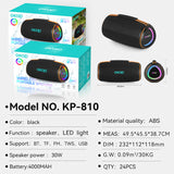 KP-810 Model Portable Bluetooth Speaker With RGB Colorful Lights Heavy Bass Card Slot And Desktop Home Use