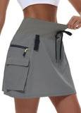 Practical Hiking Skirt With Zippered Pockets For Outdoor Activities