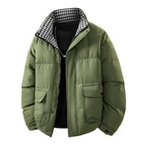 Mens Loose Casual Plus-Thickness Cotton Jacket For Young Men