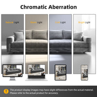 102.4 ' Plush Corduroy 4-Seat Sofa,Modern Comfy Upholstered Sofa Cloud Couch,Deep Seat Couches with Soft Pillows,Convertible Deep Seat Sofa Lounge Chair for Living Room Bedroom,Apartment,Office,Grey