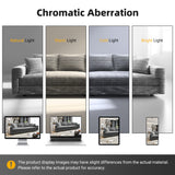 102.4 ' Plush Corduroy 4-Seat Sofa,Modern Comfy Upholstered Sofa Cloud Couch,Deep Seat Couches with Soft Pillows,Convertible Deep Seat Sofa Lounge Chair for Living Room Bedroom,Apartment,Office,Grey