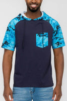 SHORT SLEEVE CAMO COLOR BLOCK
