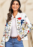 Women's Jacket Zipper Casual Bomber Jacket Coat Stand Collar Short Clothes