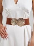 Female Ornament Overcoat With Dress Belt Waist-tight