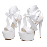 Strappy High Heel Sandals and Lace-Up Shoes