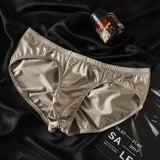Satin-gloss Crinkled Hip-defining Sexy Mens Briefs