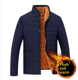 Mens Stand-Up Collar Padded Cotton-Padded Jacket