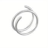 Stainless Steel Double Helix Nose Ring – 14K Gold Plated Hot Style Piercing Jewelry for Women