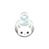 Pet Dog Brand Cute Cartoon Cat And Fish Printed Cat Necklace Pendant Alloy Dog Collar Ornament Pendant