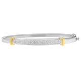 14K Two-Toned Gold Princess Cut Diamond Fashion Bangle (1 cttw, H-I Color, SI1-SI2 Clarity)
