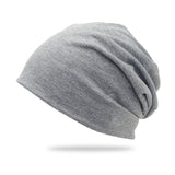 Solid-color Double-layer Pullover Beanie Thin Style