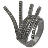 1.53 Carat Genuine TLB Diamond .925 Sterling Silver Ring