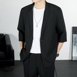 Five Quarter Sleeve Petite Blazer Hong Kong Style Trendy Brand Single Breasted Coat