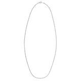 Double Extendable Cable Chain in 14k White Gold (1.40 mm)