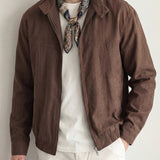 Old-money-style Vintage Stand-collar Utility Jacket