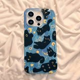 Phantom Cat Compatible Phone Hard Case New Feather Yarn Design
