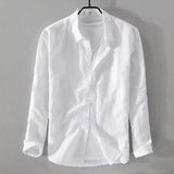 Mens Long Sleeve Casual Slim-fit Youth Style Japanese Style Simple And Breathable