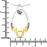 0.18 Carat Genuine Tanzanite .925 Sterling Silver Pendant
