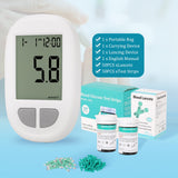 Portable Blood Glucose Meter Kit - Auto Coding, Fast 10s Results, Includes 50 Test Strips & 50 Lancets
