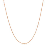 14k Rose Gold Oval Cable Link Chain 0.97mm