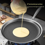 316 Stainless Steel Multi-Layer Skin Flat Non-Stick Pan