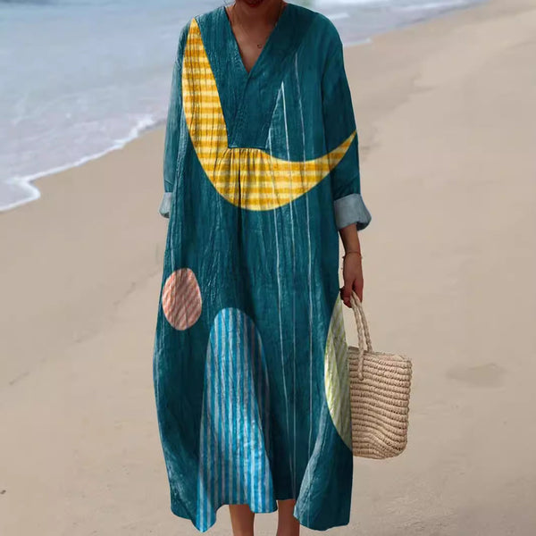 Long Sleeve Shirt Dress Women's Casual Floral