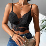 Sheer Mesh Camisole With Spliced Women's Bare Back