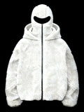 Double-hooded Cardigan Fleece Thermal Sweatshirt