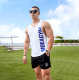 Ice-Cool Quick-Dry Tank Top With Mesh Panels Breathable Fitness Vest For Heavy Sweating Trendy Sports Waistcoat