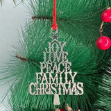 Festive Christmas Tree Pendant - Metal Hanging Ornament for Scene Decor