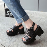2019 Women's Retro Open-Toe Wedge Sandals (Comfort)