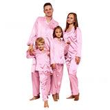 Children's Long-sleeved Parent-child Ice Silk Pajamas Suit