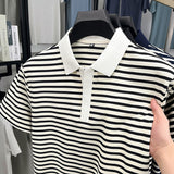 Loose Harajuku Style Hong Kong Style Half Sleeve Top