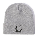 Amazon Embroidered Knitted Hat With Moon And Stars Design AutumnWinter Wool Hat