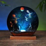 Resin Lamp Ice Dragon And Fire Dragon Personalized Epoxy