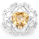5.71 Carat Genuine Citrine .925 Sterling Silver Ring