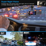 FHD 1080P Dash Cam 4" Screen Dual Cameras