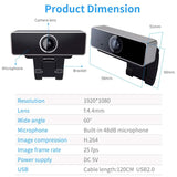 FHD 1080P Webcam USB Auto Focus with Microphone