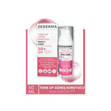 Zederma Tone Up SPF 50 Tinted Sunscreen Cream: Natural Tone, UVA/UVB Protection, Perfect for Sensitive Skin - 50ml
