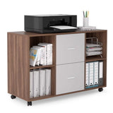 File Cabinet 2 Drawers Wooden Lateral Filling Cabinet