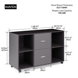 File Cabinet 2 Drawers Wooden Lateral Filling Cabinet