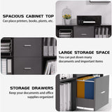 File Cabinet 2 Drawers Wooden Lateral Filling Cabinet