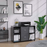 File Cabinet 2 Drawers Wooden Lateral Filling Cabinet