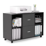 File Cabinet 2 Drawers Wooden Lateral Filling Cabinet