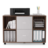 File Cabinet 2 Drawers Wooden Lateral Filling Cabinet