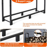 Firewood Log Rack 2500lbs Iron Storage Stacking Rack
