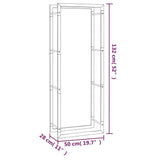 Firewood Rack Matt Black 19.7"x11"x52" Steel